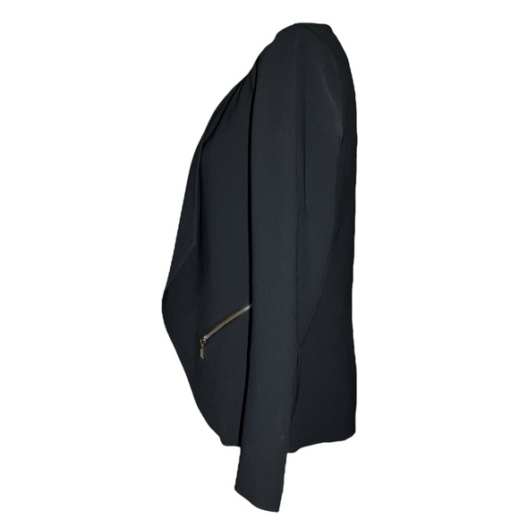 Trouve Women's Small Open Front Waterfall‎ Draped Split Pocket Blazer Jacket - Picture 3 of 9